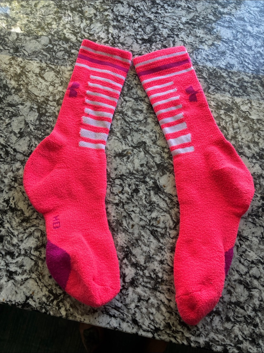 Under Armour Pink Performance Crew Socks - Women's